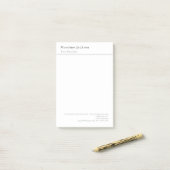 Bewerkbaar Eenvoudig Zwart & Wit Professioneel Mod Post-it® Notes (Op bureau)