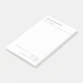 Bewerkbaar Eenvoudig Zwart & Wit Professioneel Mod Post-it® Notes (Schuin)