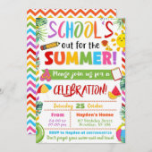 Bewerkbaar Einde van School Party Schools Out Part Kaart (Voorkant / Achterkant)