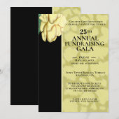 Bewerkbaar Elegant Black and Gold Charity Event Ga Kaart (Voorkant / Achterkant)