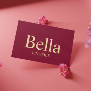 Bewerkbaar Elegant lingerie merkdesign Visitekaartje