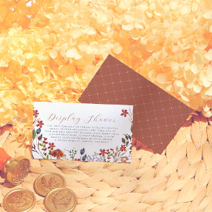 Bewerkbaar Elegant Wildflower Bloemen Vrijgezellen Informatiekaartje