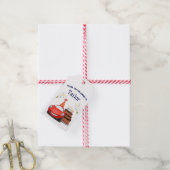 Bewerkbaar en afdrukbaar autootjes thema ontwerp cadeaulabel (Met Touw)