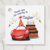 Bewerkbaar en afdrukbaar ontwerp Cars-thema Bedankjes Labels (Voorkant)