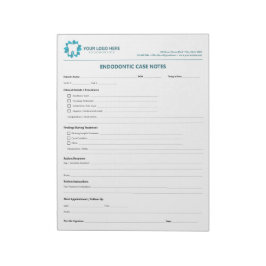 Bewerkbaar Endodontisch Behandelingsvoortgangsnoti Notitieblok