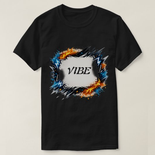 Bewerkbaar Energie Frame Ontwerp – Aangepaste Teks T-shirt (Design voorkant)