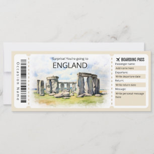 Bewerkbaar Engeland Vliegticket, Engeland Trip Kaart