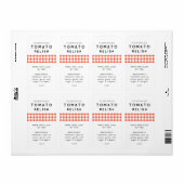 Bewerkbaar etiket voor zelfgemaakte tomatenchutney (Full Sheet)