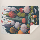 Bewerkbaar Fantasy garen, bosvogels en bomen Sherpa Deken (Voorkant (horizontaal))