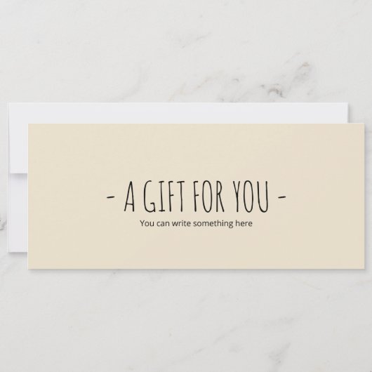 Bewerkbaar Ferret cadeaubon Kaart (Achterkant)