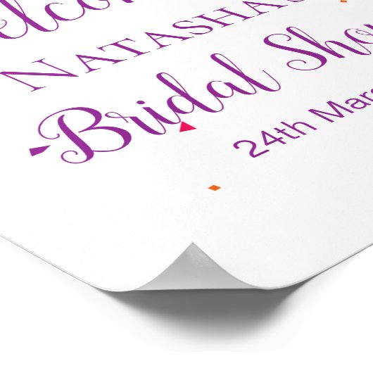 Bewerkbaar Fiesta-feest welkomstbord 8x10 Poster (Hoek)