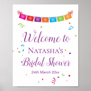 Bewerkbaar Fiesta-feestwelkomstbord 8x10 Poster