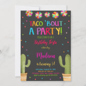 Bewerkbaar Fiesta verjaardagsfeestje Kaart (Voorkant)