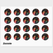 Bewerkbaar - Fijne Eind Met Vuurwerk Ronde Sticker (Vel)