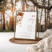 Bewerkbaar Floral Sunset Wedding Foto Gastenboek Poster