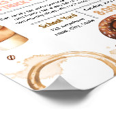 Bewerkbaar flyer voor fondsenwerving donuts en kof poster (Hoek)