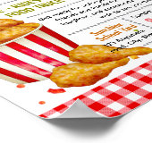 Bewerkbaar flyer voor gebakken kip fondsenwerving poster (Hoek)