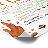 Bewerkbaar flyer voor hete cacaobom poster (Hoek)