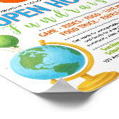 Bewerkbaar flyer voor terug naar school fondsenwer poster (Hoek)