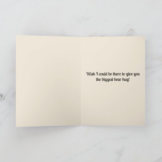 Bewerkbaar Folk Art Beer en Bloemen Kaart (Binnen)