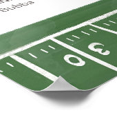 Bewerkbaar Football 1st Birthday Milestone Sign Poster (Hoek)