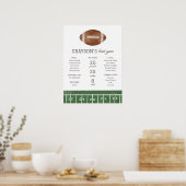 Bewerkbaar Football 1st Birthday Milestone Sign Poster (Keuken)
