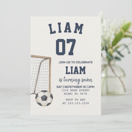 Bewerkbaar Football thema afdrukbaar Kaart (Staand voorkant)