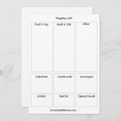 Bewerkbaar formulier Kruidenier boodschappenlijst Feestdagenkaart (Voorkant / Achterkant)