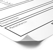 Bewerkbaar formulier Maandelijkse bedrijfskostenov Poster (Hoek)