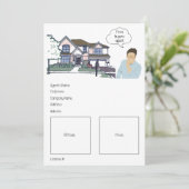 Bewerkbaar formulier makelaar in onroerend goed feestdagenkaart (Staand voorkant)