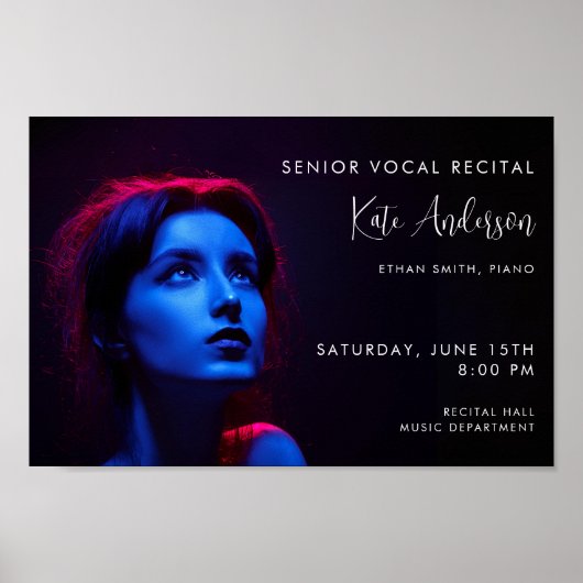 Bewerkbaar Fotomuziekconcert Overweging Sjabloon Poster (Voorkant)