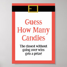 Bewerkbaar Fun Christmas Game Sign Poster