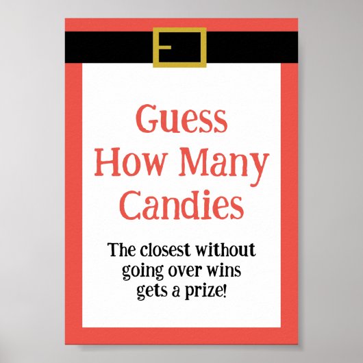 Bewerkbaar Fun Christmas Game Sign Poster (Voorkant)