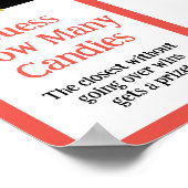 Bewerkbaar Fun Christmas Game Sign Poster (Hoek)