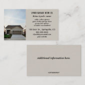 Bewerkbaar Garagedeurbedrijf Visitekaartje (Voorkant / Achterkant)