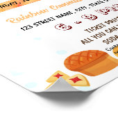 Bewerkbaar gebak met folder voor bovenliggende geb poster (Hoek)