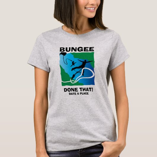 Bewerkbaar gedaan! Bungee Jumper T-shirt (Voorkant)