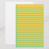 Bewerkbaar geel decoratief papier (Voorkant / Achterkant)