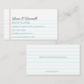 Bewerkbaar gelinkte Notitieboek Visitekaartje (Voorkant / Achterkant)