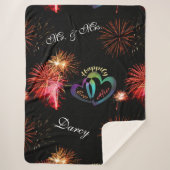 Bewerkbaar - Gelukkig altijd na met Fireworks Sherpa Deken (Voorkant)