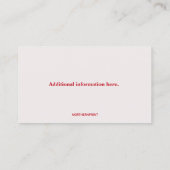 Bewerkbaar Geregistreerd Verloskundige Visitekaartje (Achterkant)