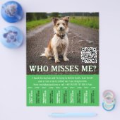 Bewerkbaar Gevonden Hond Poster Met QR-code & Afsc Flyer (Enkel)