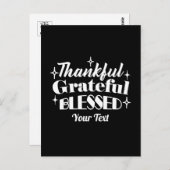 Bewerkbaar glinsterend ontwerp voor Thanksgiving-c Briefkaart (Voorkant / Achterkant)