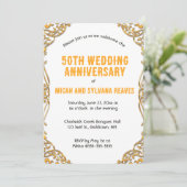 Bewerkbaar Gold Swirl-Lijst Kaart (Staand voorkant)