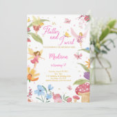 Bewerkbaar Golden Fairy Verjaardagsfeest Kaart (Staand voorkant)