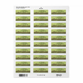 Bewerkbaar Golf Green Return-adres Etiket (Full Sheet)