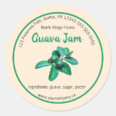 Bewerkbaar Guava Jam Label (Voorkant)
