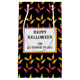 Bewerkbaar Halloween Candy Corn Patroon Klein Cadeauzakje