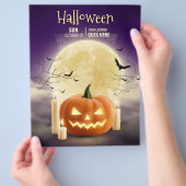 Bewerkbaar Halloween Haunted House Party, Hallowee Flyer (Hand)