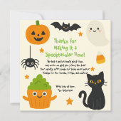 Bewerkbaar Halloween – Little Monster Bash - Bedankkaart (Voorkant)